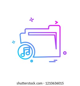 Folder icon design vector
