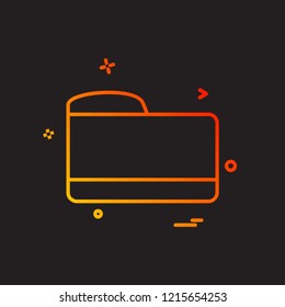 Folder icon design vector