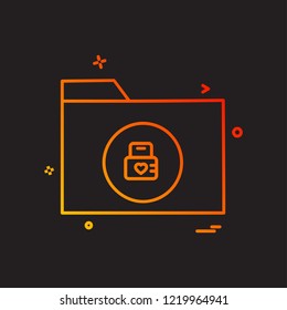 Folder icon design vector