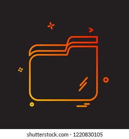 Folder icon design vector