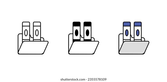 Folder icon design with white background stock illustration