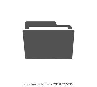 Folder icon. Document icon. Flat open folder icon set for paper vector design and illustration.