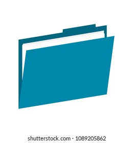 folder icon with document on white background