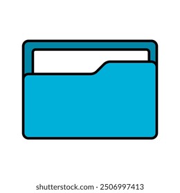 Folder icon. Document symbol. File icon. Computer folder. Vector Illustration