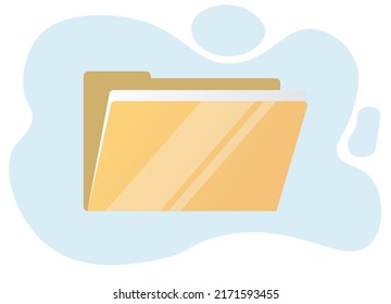 Folder Icon, Documents Directory Sign Vector Illustration