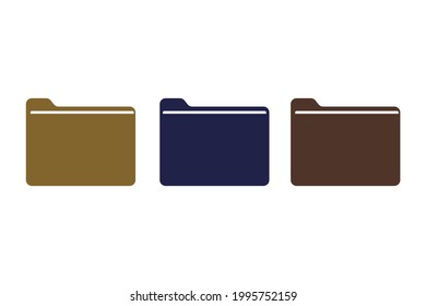folder icon with documents on a white background, vector illustration