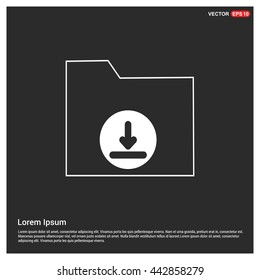 Folder icon. Folder download icon