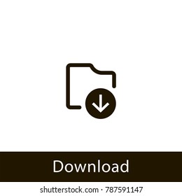 folder icon. download folder. sign design