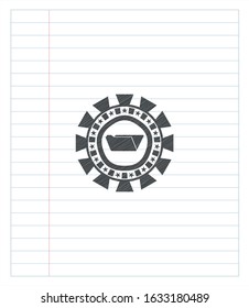 folder icon draw (pencil strokes). Vector Illustration. Detailed.