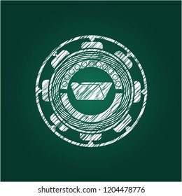 folder icon drawn on a blackboard