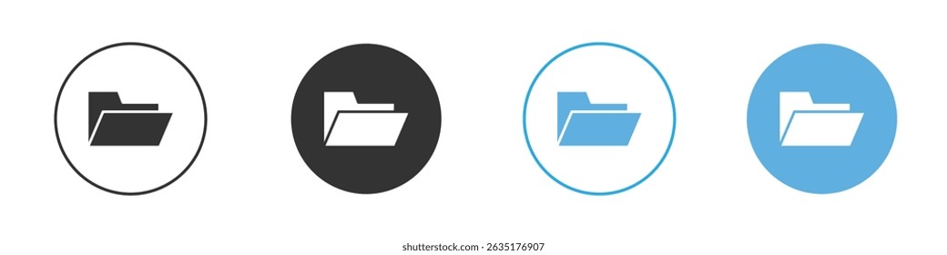 Folder icon Editable flat style, illustration icons
