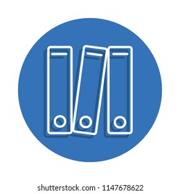 folder icon. Element of education for mobile concept and web apps icon. Thin line icon with shadow in badge for website design and development, app development on white background