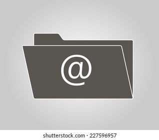Folder icon email. Vector illustrator EPS 10.