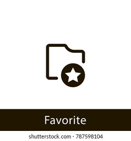folder icon. favorite folder. sign design
