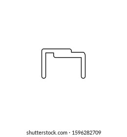 Folder icon. File archive symbol. Logo design element