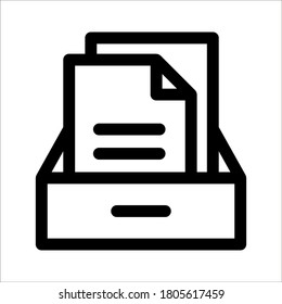 folder icon. Folder file of documents, business icon on white background