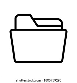 folder icon. Folder file of documents, business icon on white background
