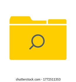 icono de carpeta. Carpeta   archivo de documentos, portafolio con archivos, icono comercial. ilustración vectorial