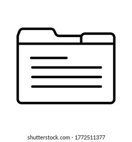 folder icon. Folder   file of documents, portfolio with files, business icon. vector illustration