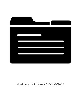 folder icon. Folder   file of documents, portfolio with files, business icon. vector illustration