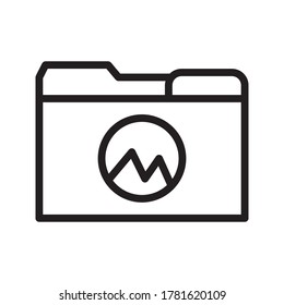folder icon. Folder file of documents, portfolio with files, business icon. vector illustration on white background