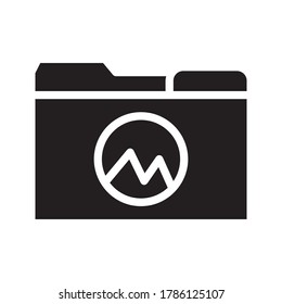 icono de carpeta. Archivo de carpeta de documentos, portafolio con archivos, icono de negocio. ilustración vectorial sobre fondo blanco