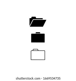 The folder icon. File symbol. Flat Vector illustration