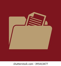 The folder icon. File symbol. Flat Vector illustration