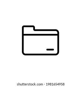 Folder icon. File folder icon. Using the storage concept. Can be used for advertising purposes. Can be used for apps. Vector EPS 10.