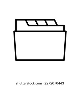 folder icon, file vector, office illustration