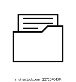 folder icon, file vector, office illustration