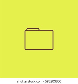 Folder icon. File vector in outline style