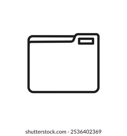 Folder icon Flat art illustration in outline