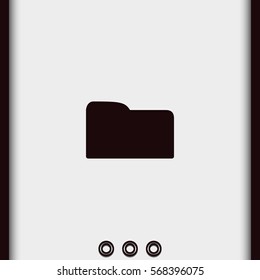 Folder icon. Flat design style.