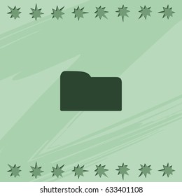 Folder icon. Flat design style.
