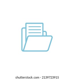 Folder icon flat design template vector illustration