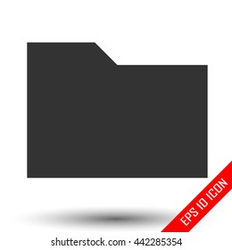 Folder icon. Flat icon of folder. Folder EPS. Vector illustration.