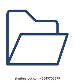 Folder icon flat illustration outline logo