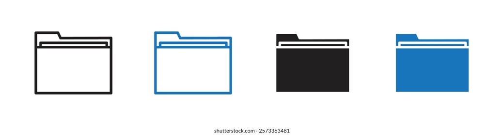 folder icon Flat line symbol
