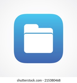 Folder icon in flat style