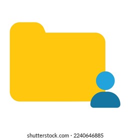 Folder Icon with Flat Style