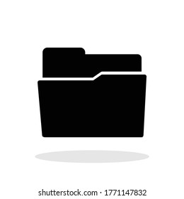 Icono de carpeta en estilo plano. Símbolo de carpeta para el diseño de su sitio web, logotipo, aplicación, interfaz de usuario Vector EPS 10.