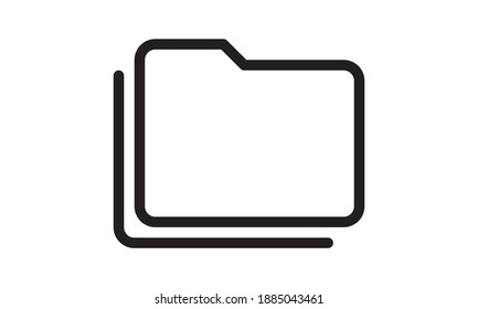 Folder icon flat style vector illustration.