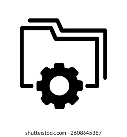 Folder icon with gear symbol indicating directory settings or file management options