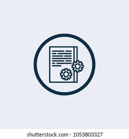 Folder icon with gear wheel icon