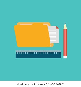 Folder Icon in Geometric Shape