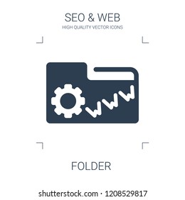 folder icon. high quality filled folder icon on white background. from seo web collection flat trendy vector folder symbol. use for web and mobile