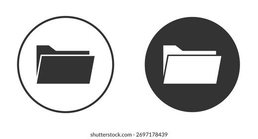 Ilustração do ícone de pasta. Gráficos de vetor de pixel - Vetor.