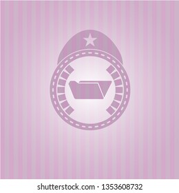 folder icon inside badge with pink background