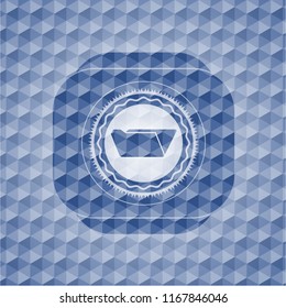 folder icon inside blue hexagon badge.